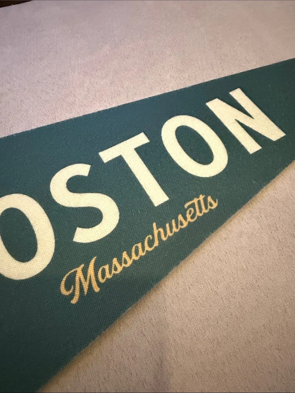 Boston Green and Gold Decorative Pennant Wall Decor
